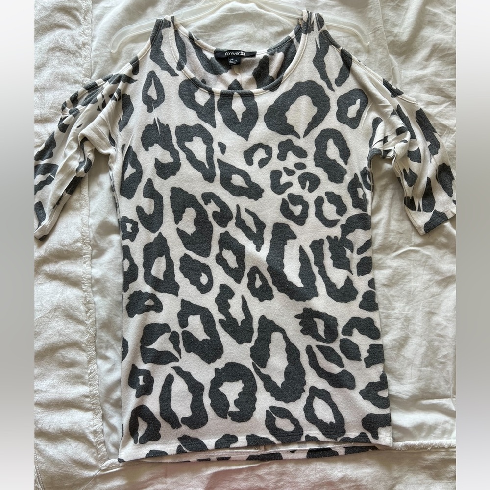 Black and white cheetah print sweater